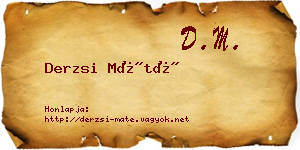 Derzsi Máté névjegykártya