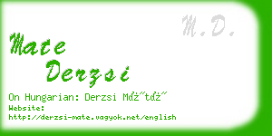 mate derzsi business card